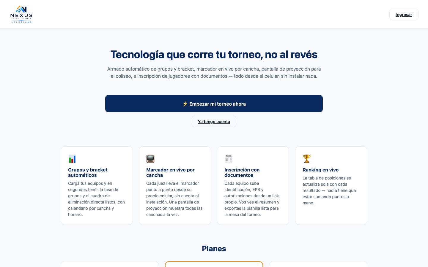 NexusScore funcionando
